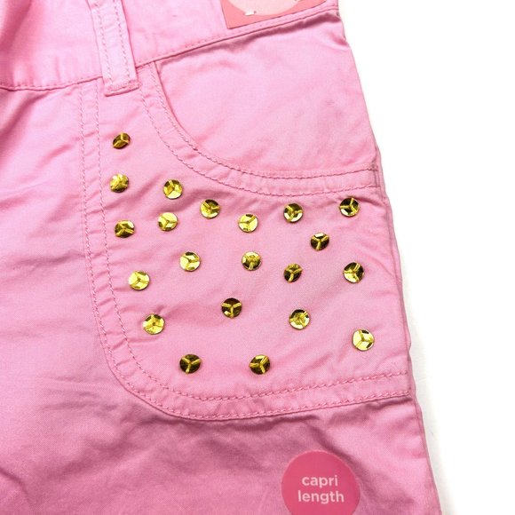 NWT Gymboree Girl Sequin Pocket Capri & Stripe Sunflower Tank - Picture 3 of 7